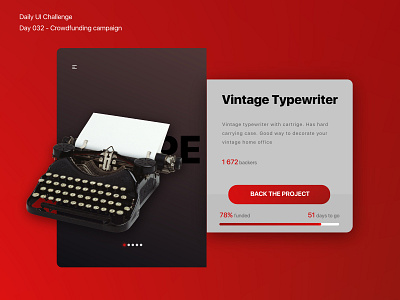 Day 032 - Crowdfunding Campaign dailyui design ui vector web