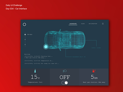 Day 034 - Car interface daily ui ui vector