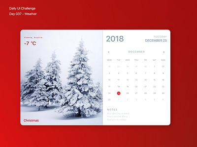 Day 037 - Weather daily ui ui design