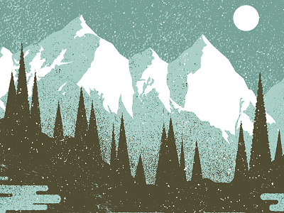 Mountains & Snow illustration texture winter