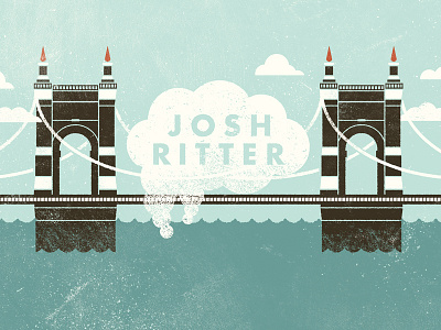 John A. Roebling Suspension Bridge bridge gig poster josh ritter