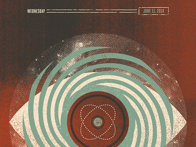 Supernova geometry gig poster retro space spiral