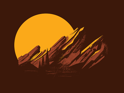 Red Rocks boulder flatirons landscape mountains sunset texture
