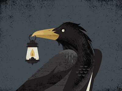 Trickster crow macabre raven texture