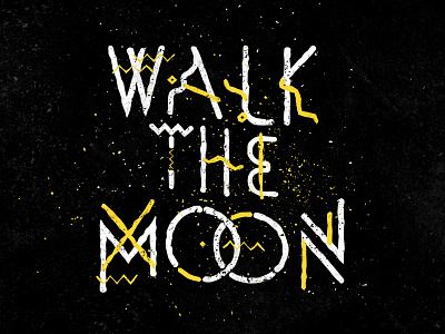 Walk The Moon hand lettering illustrated shapes squiggles texture