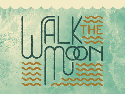 Walk The Moon Waves band hand lettering underwater waves