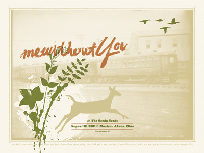 Cattail Down akron deer mewithoutyou poster train