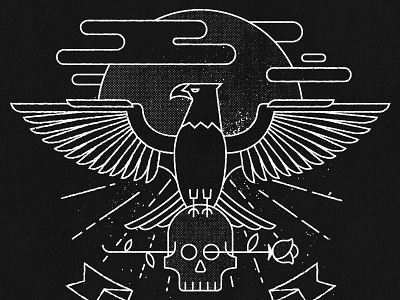 Eagle And Skull eagle illustration lines skull