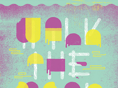 Popsicle Type 2 hand lettering popsicle summer waves wood texture