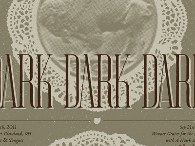 It Does Not Take Cents buffalo nickel dark dark dark gig poster