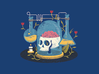 Cruel Remedy chemistry science skull vines