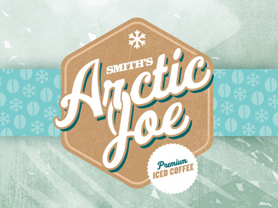 Arctic Joe arctic coffee iced packaging texture