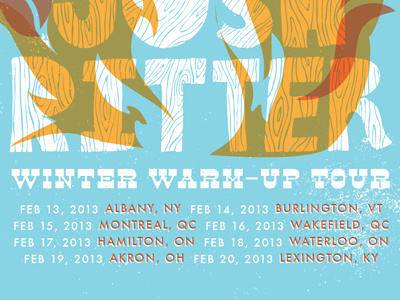 Winter Warm Up bonfire fire josh ritter poster