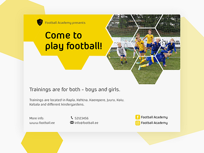 Football trainings ad flyer