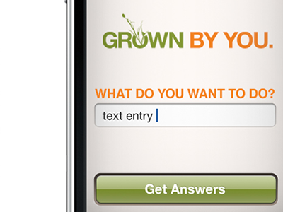 Grown By You mobile ui