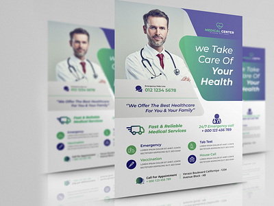 Unique Medical Flyer Template Design