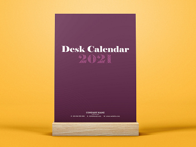 Unique and Trendy Desk Calendar Template 2021