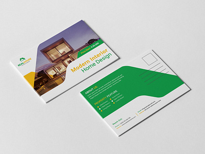 Unique and Creative Real Estate Postcard Template Design