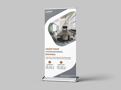 Roll Up Banner banner business banner corporate corporate banner creative design flyer graphic illustration professional banner design roll up banner template