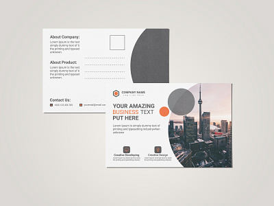 Elegant Post Card Template Design
