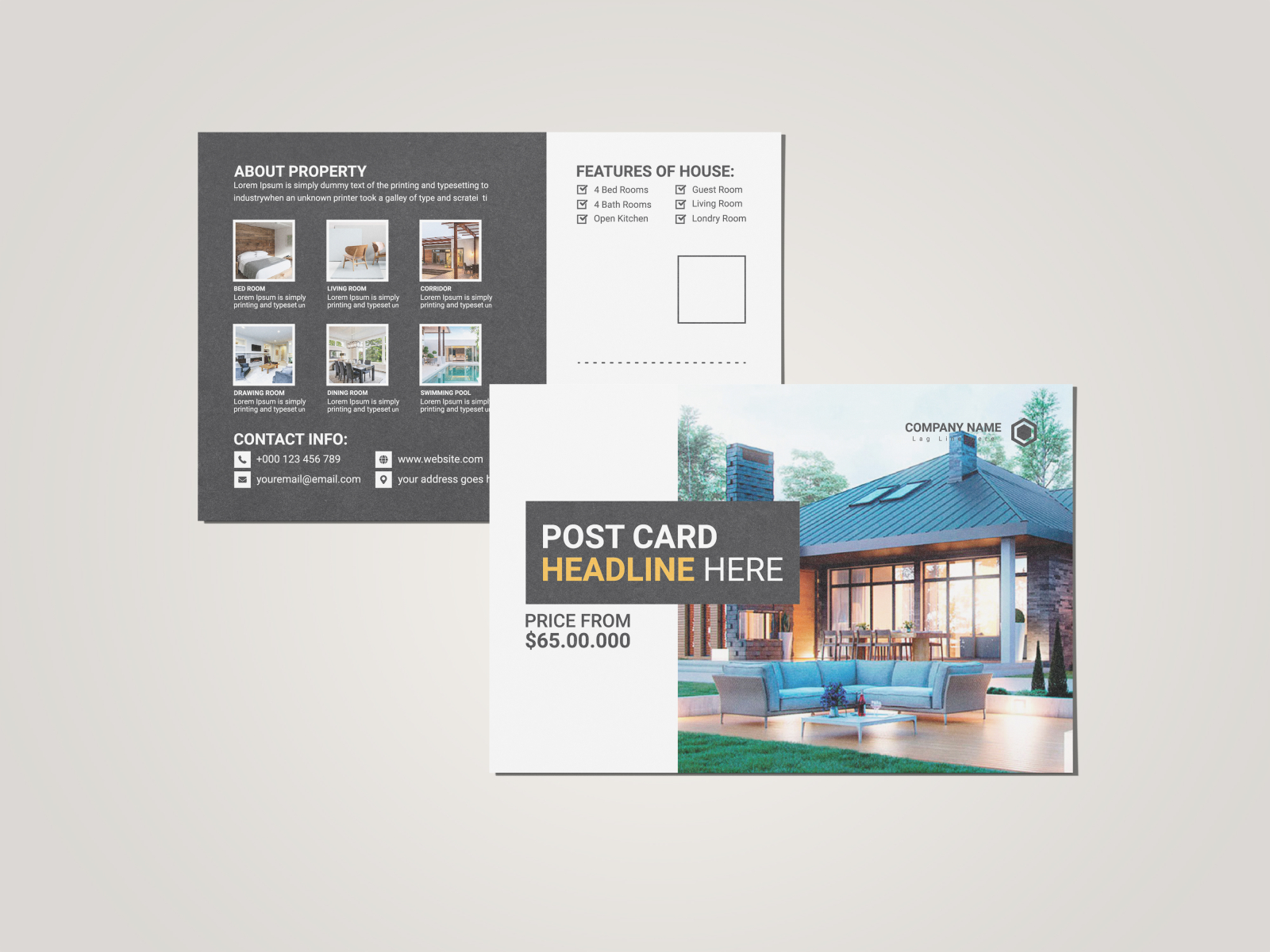 Real Estate Post Card Design By Nupur Akter On Dribbble