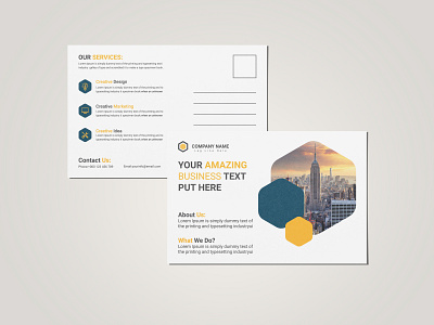 Creative Corporate Business Post Card Design Template