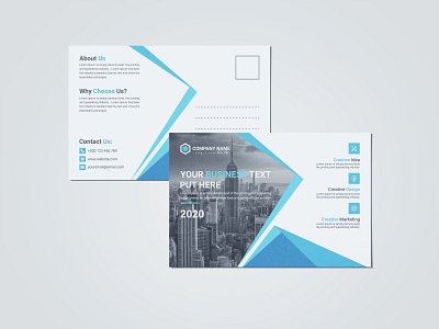 Creative Corporate Business Post Card Design Template
