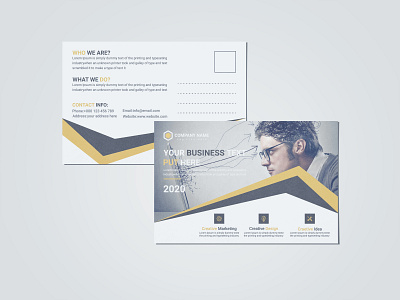 Creative Corporate Business Post Card Design Template 3d 6x4 postcard a6 brochure card display envelope greeting invitation letter mail mailing mockup post card postal postcard print print ready showcase stationery 10x15 postcard