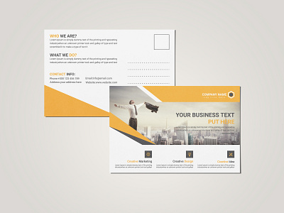 Creative Corporate Business Post Card Design Template