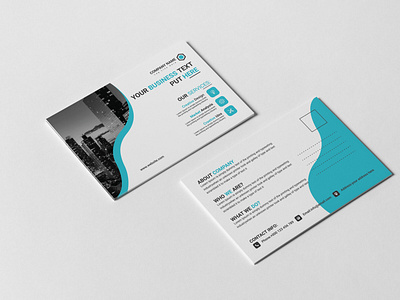 Corporate Business Post Card Design Template