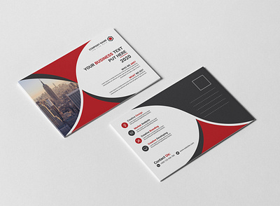 Corporate Business Post Card Design Template 3d 6x4 postcard a6 brochure card display envelope greeting invitation letter mail mailing mockup post card postal postcard print print ready showcase stationery 10x15 postcard