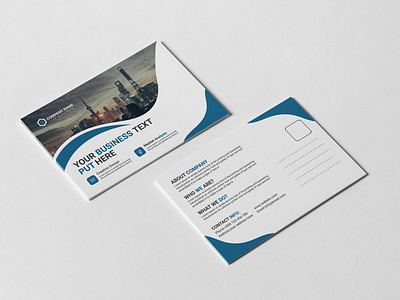 Corporate Business Post Card Design Template