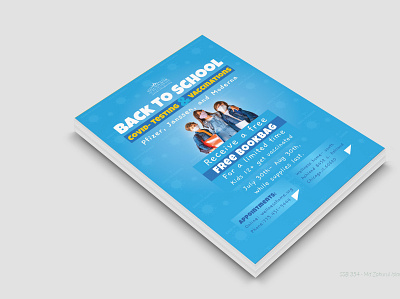 Covid Testing and Vaccinations Flyer design back to school brochure covid flyer design leaflet school vaccine