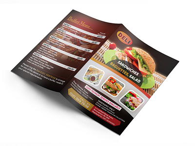 Restaurant Brochure biofold design fast food menu print restaurant