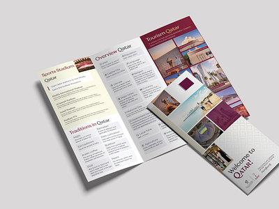 Qatar Tourism Trifold Brochure Design brochure catalog fifa qatar worldcup 2023