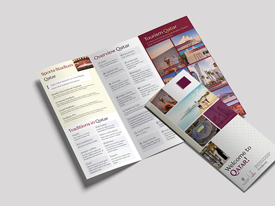 Qatar Tourism Trifold Brochure Design