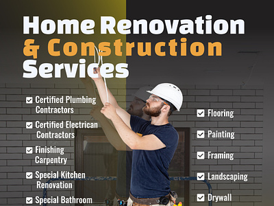 Home Renovation and Construction Services Flyer