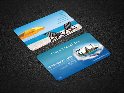 Business Card for Travel Agent awesome business card business card design clean business card happy color business card stationary travel business card