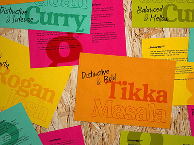 Genie Recipe Cards branding colour designer editorial design graphic design indian foods paper street food typography typography design
