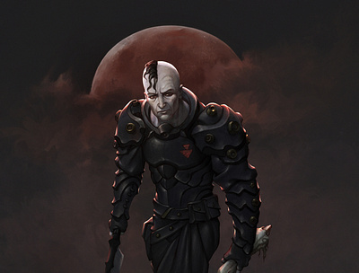 Fate Of The Ring assassin black leather fantasy illustration illustration art procreate rogue special forces splash art stealth warrior