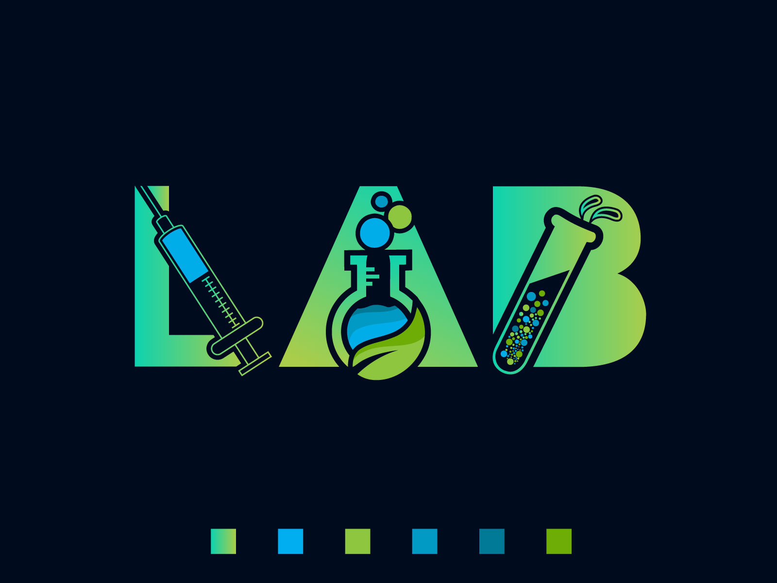 Laboratory Logo Design Modern Letter LAB by Akas Hossain on Dribbble
