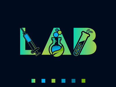 Laboratory Logo Design | Modern Letter LAB