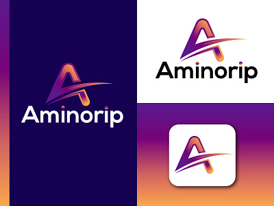 Aminorip | A Letter text word logo  | Logo & Brand Identity