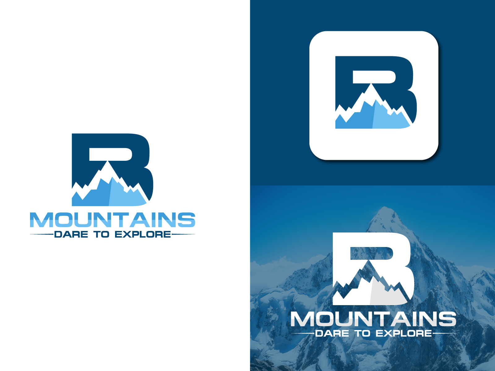 B Mountain | Logo & Brand Identity By Akas Hossain On Dribbble