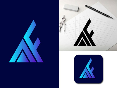 AF Monogram logo design