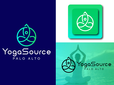 Yoga Source | Yoga logo design brand brand identity design branding business logo crops helth lifestyle logo design logotype medical meditation modern logo modern logo design 2021 natural professional logo design simple vector yoga yoga app yoga logo