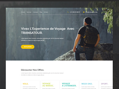 Transatour Travel Agency agency black blue travel ui ux webdesign yellow