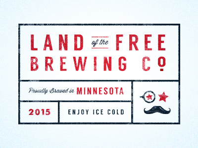 Land of the Free Brewing Co. Brand Identity beer brandidentity merica new hobby