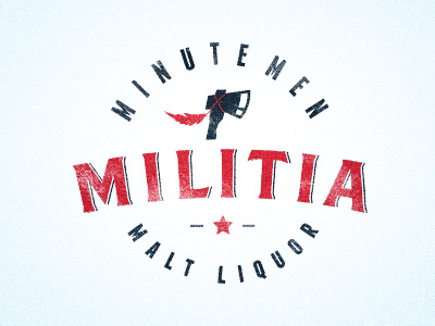 Militia "Minute Men" Malt Liquor beer brand identity homebrew merica