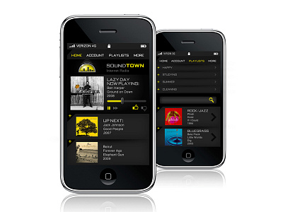 Soundtown Mobile App Screenshots internet radio music app